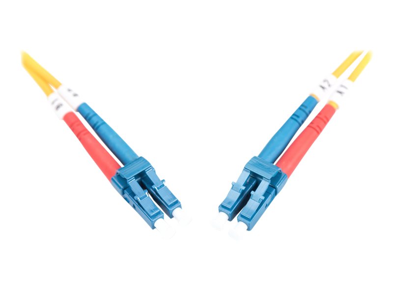 DIGITUS LWL Patchkabel LC/LC 09/125um Singelmode Duplex Halogenfrei gelb 5m Vorderansicht