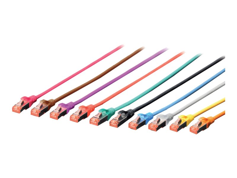 DIGITUS Patch Kabel SFTP/PIMF CAT6 10m grau - Vorderansicht