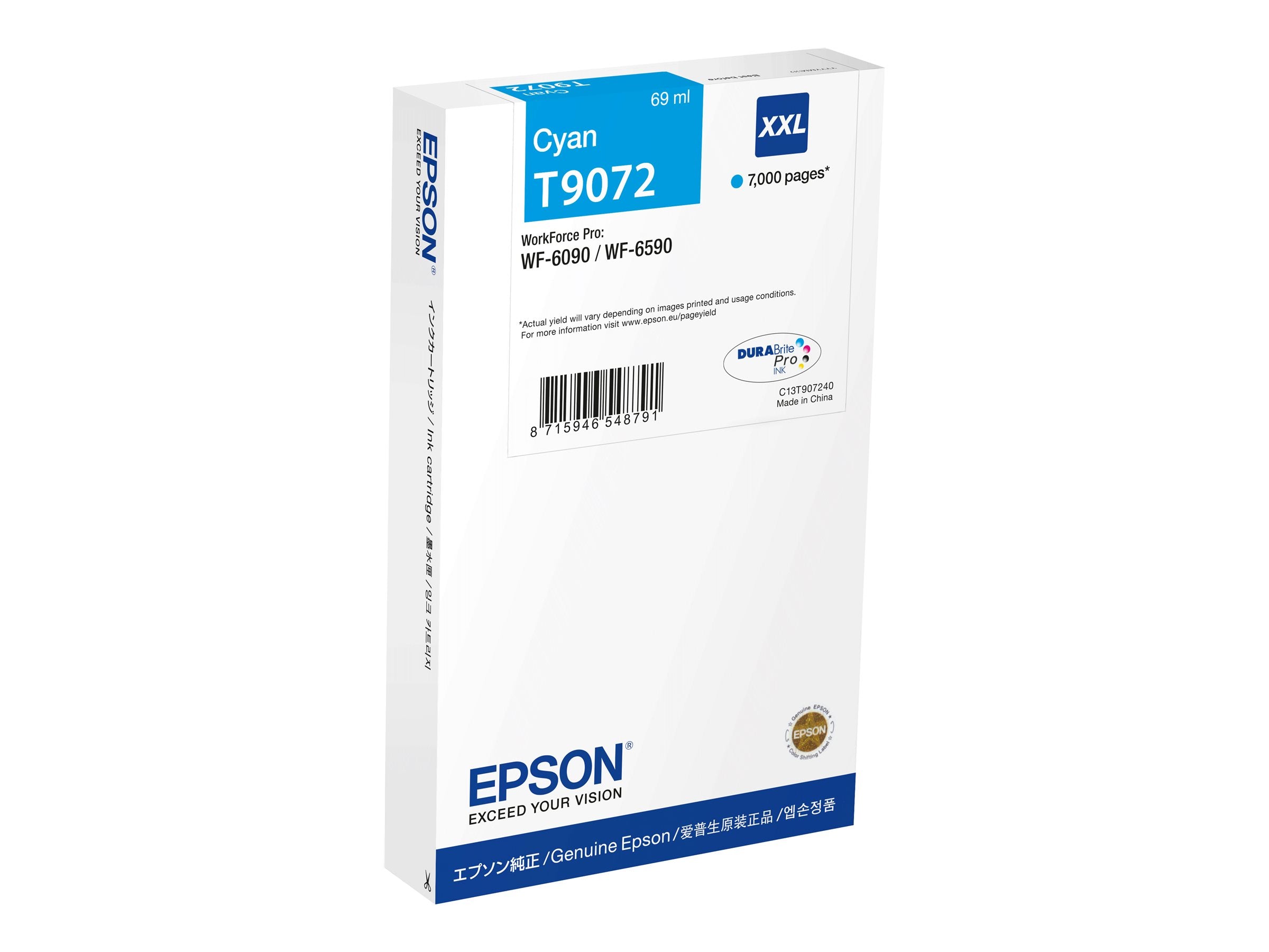 EPSON 4LB WF-6xxx Ink Cartridge Cyan XXL - Vorderansicht