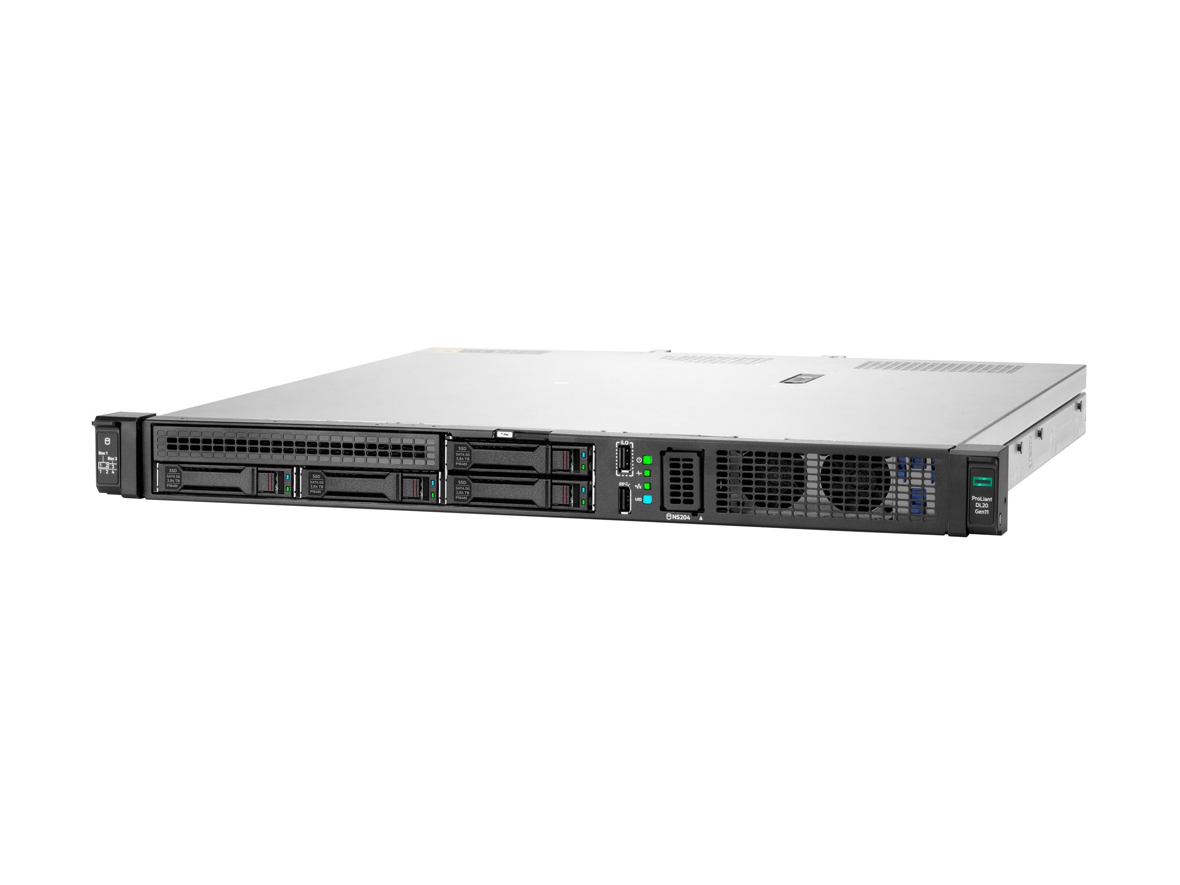 HPE ProLiant DL20 Gen11 1HE Xeon-E 6333P 6-Core 3.1GHz 1x32GB-U 4xSFF Hot Plug 2x480GB SSD 1000W Server