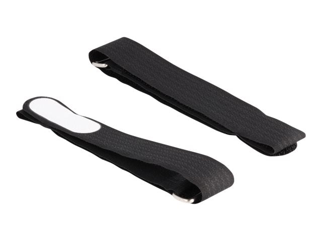 DELOCK Klettkabelbinder mit Schlaufe und Beschriftungsfeld L 457 x B 25mm schwarz 5 Stuck