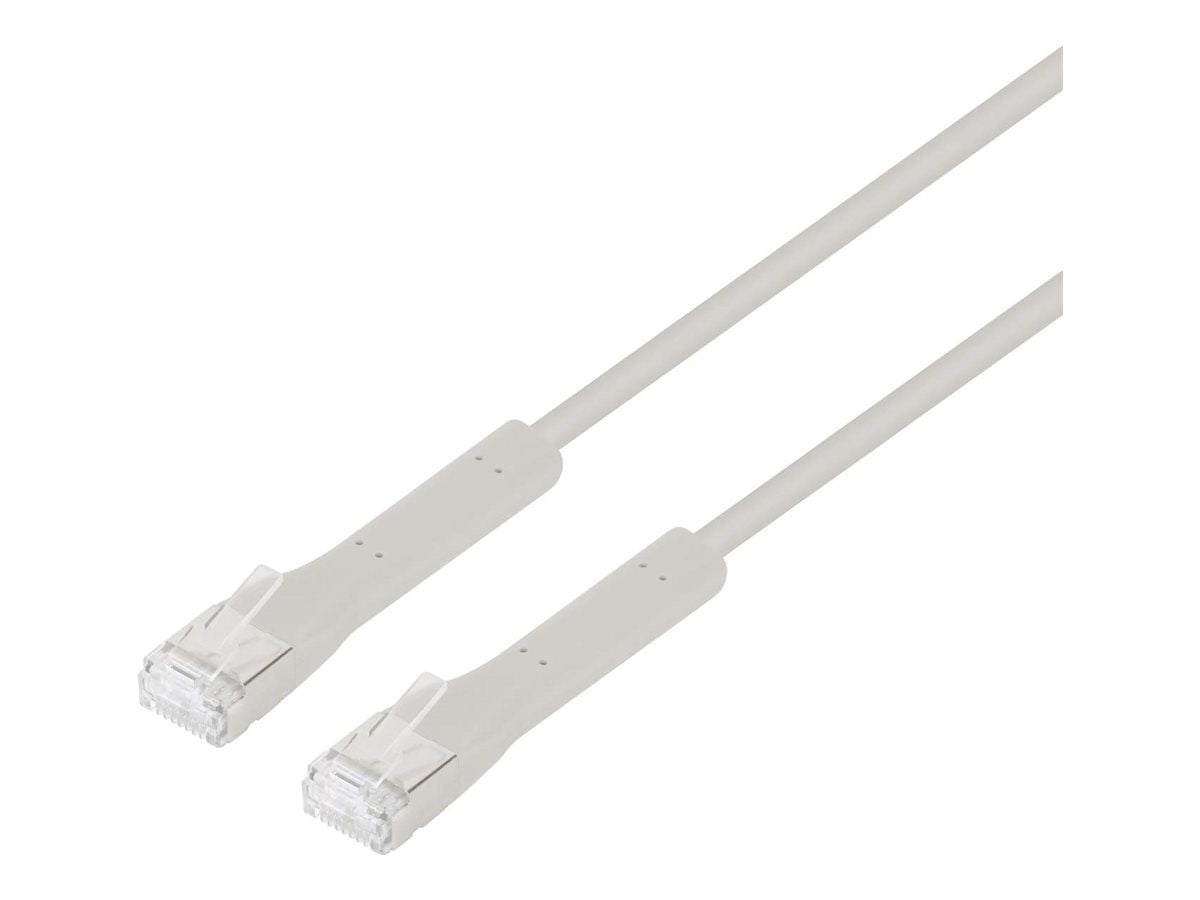 INTELLINET Cat6a F/FTP FlexiBoot Slim Patchkabel 1m grau - Vorderansicht