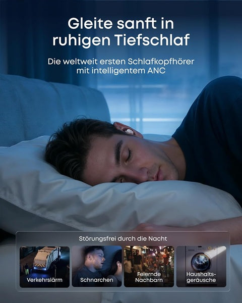 ANKER Soundcore Sleep A30 green Bluetooth In-Ear Schlafkopfhörer mit Smart ANC für erholsamen Schlaf