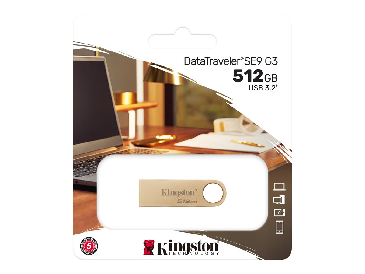 KINGSTON 512GB 220MB/s Metal USB 3.2 Gen 1 DataTraveler SE9 G3 Detailansicht