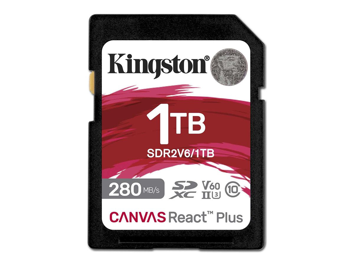 KINGSTON 1TB Canvas React Plus SDXC UHS-II Speicherkarte - Vorderansicht