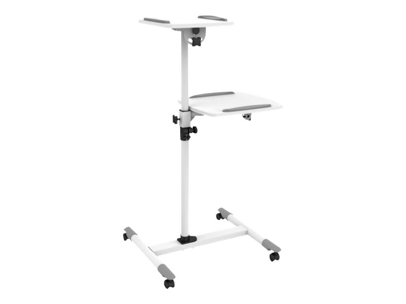 TECHLY Universal Trolley weiss für Notebook oder Projektoren - Vorderansicht