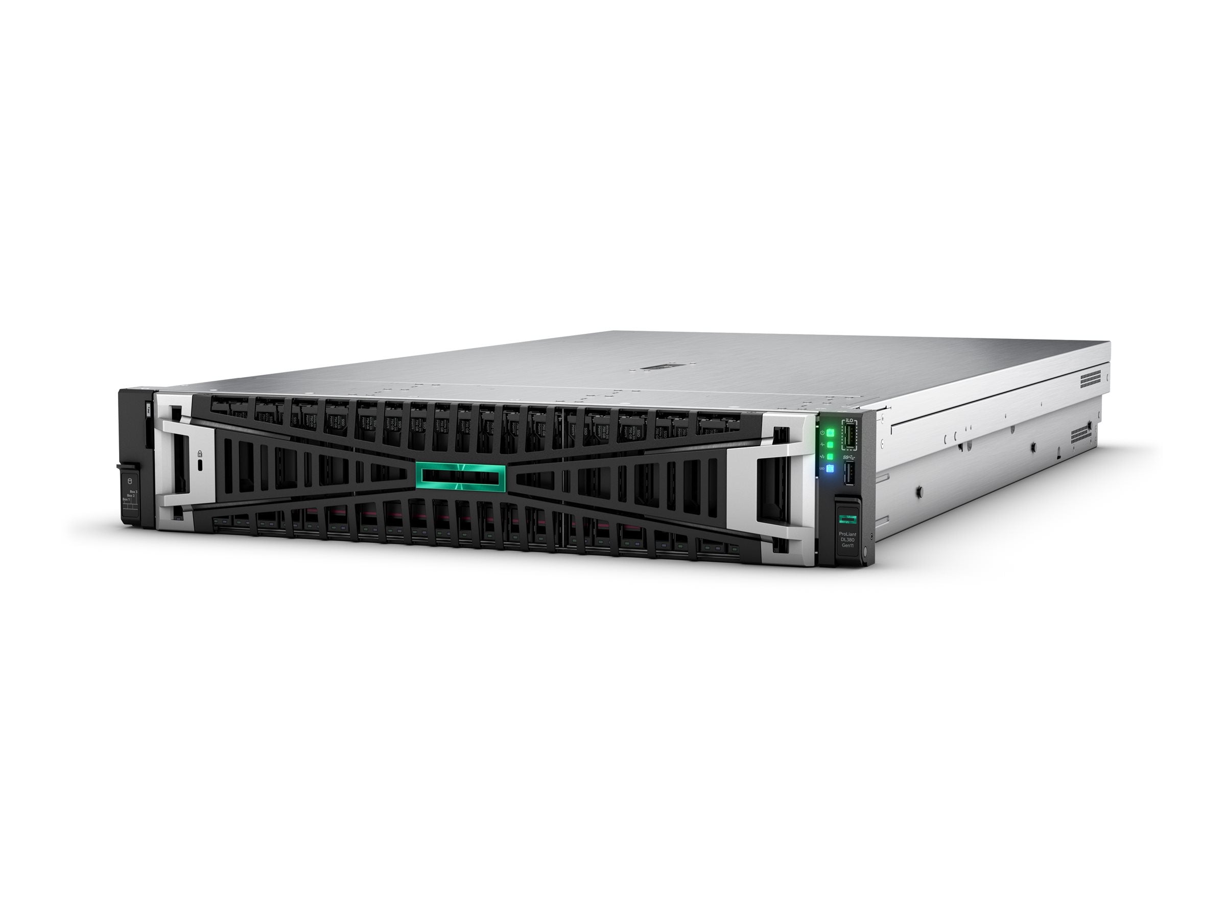 HPE ProLiant DL380 Gen11 2HE Xeon-S 4510 12-Core 2.4GHz 2x32GB-R 8xSFF 1x7.68TB NVMe SSD 2x1000W Server