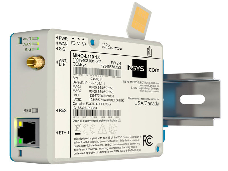 INSYS icom MRX5 LTE modularer Router inkl. LTE450 VPN Option
