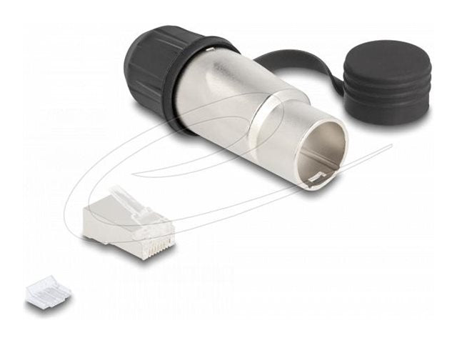 DELOCK RJ45 modularer Stecker Cat.6A Vorderansicht