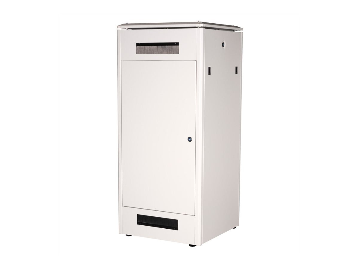 ROLINE Netzwerkschrank Pro 48,26cm 19Zoll 26 HE 600x600 BxT Glastür grau - Innenansicht