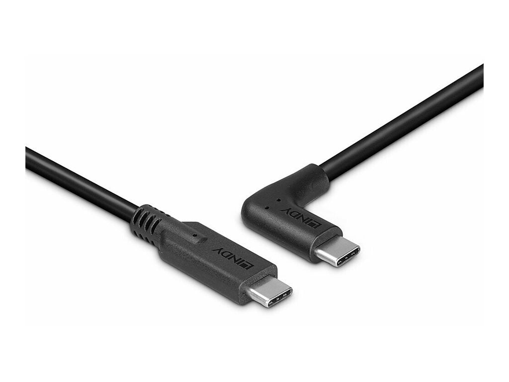 LINDY 1m USB 3.2 Typ C Kabel 90 gewinkelt - Detailansicht