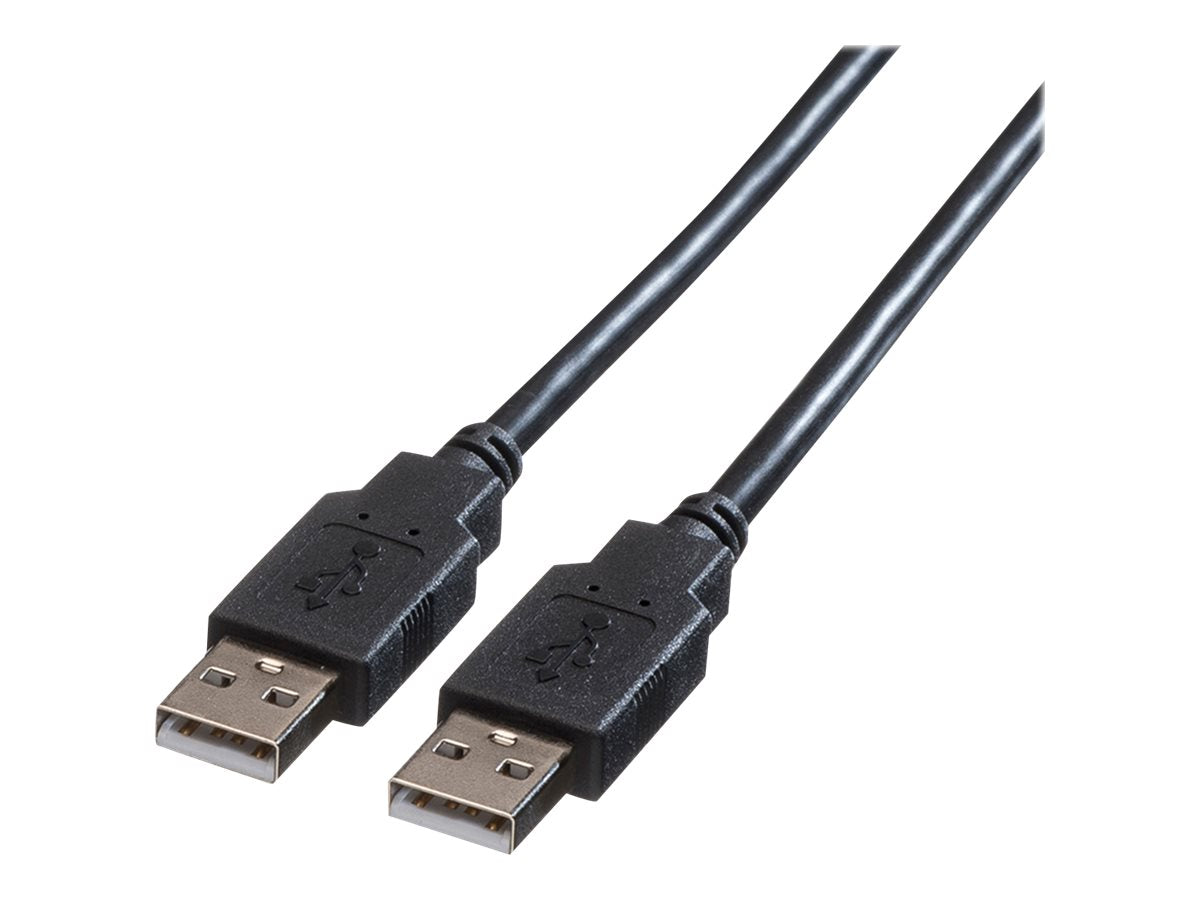 ROLINE USB 2.0 Kabel Typ A-A schwarz 3m Vorderansicht
