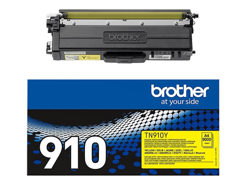 BROTHER TN-910Y Toner Cartridge Gelb Seitenansicht