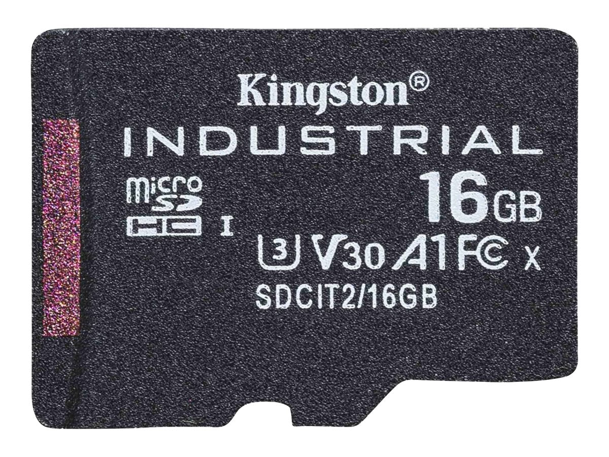 KINGSTON 16GB microSDHC Industrial C10 A1 pSLC Card Vorderansicht