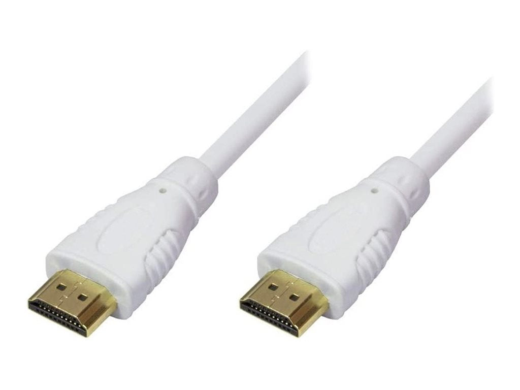 TECHLY HDMI Kabel A M/M high speed 10m weiss - Vorderansicht