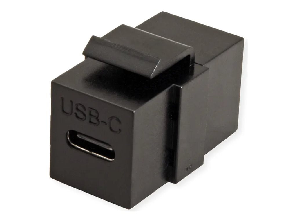 VALUE USB Typ C Keystone Modul schwarz - Vorderansicht
