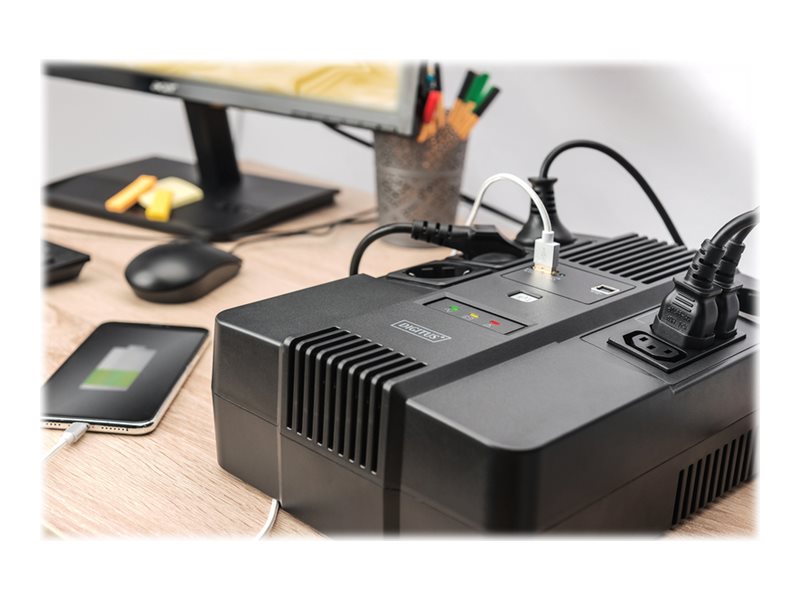 DIGITUS UPS Line-Interactive 600VA Vorderansicht