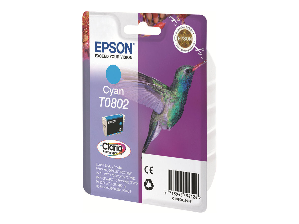 EPSON T0802 Tintenpatrone Cyan Detailansicht