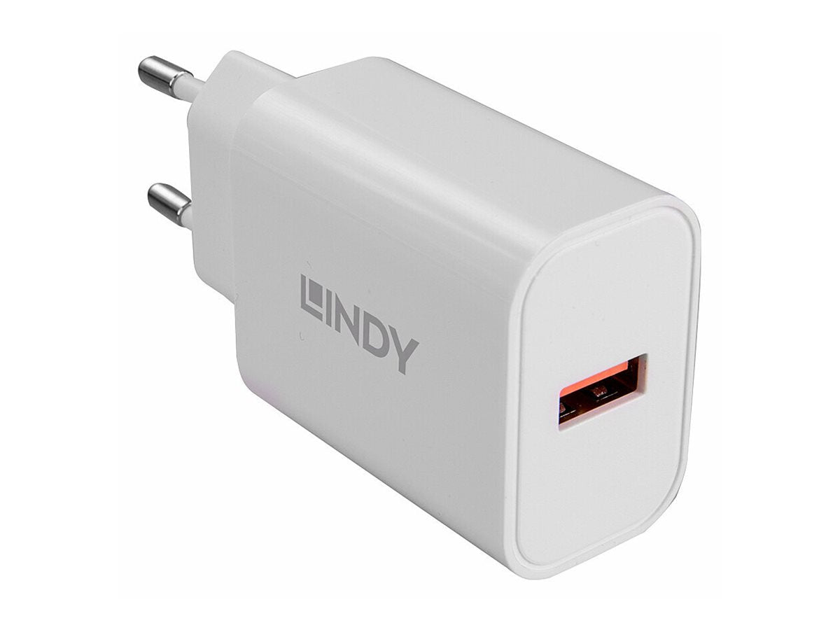 LINDY 18W 1 Port USB Type A Charger Vorderansicht