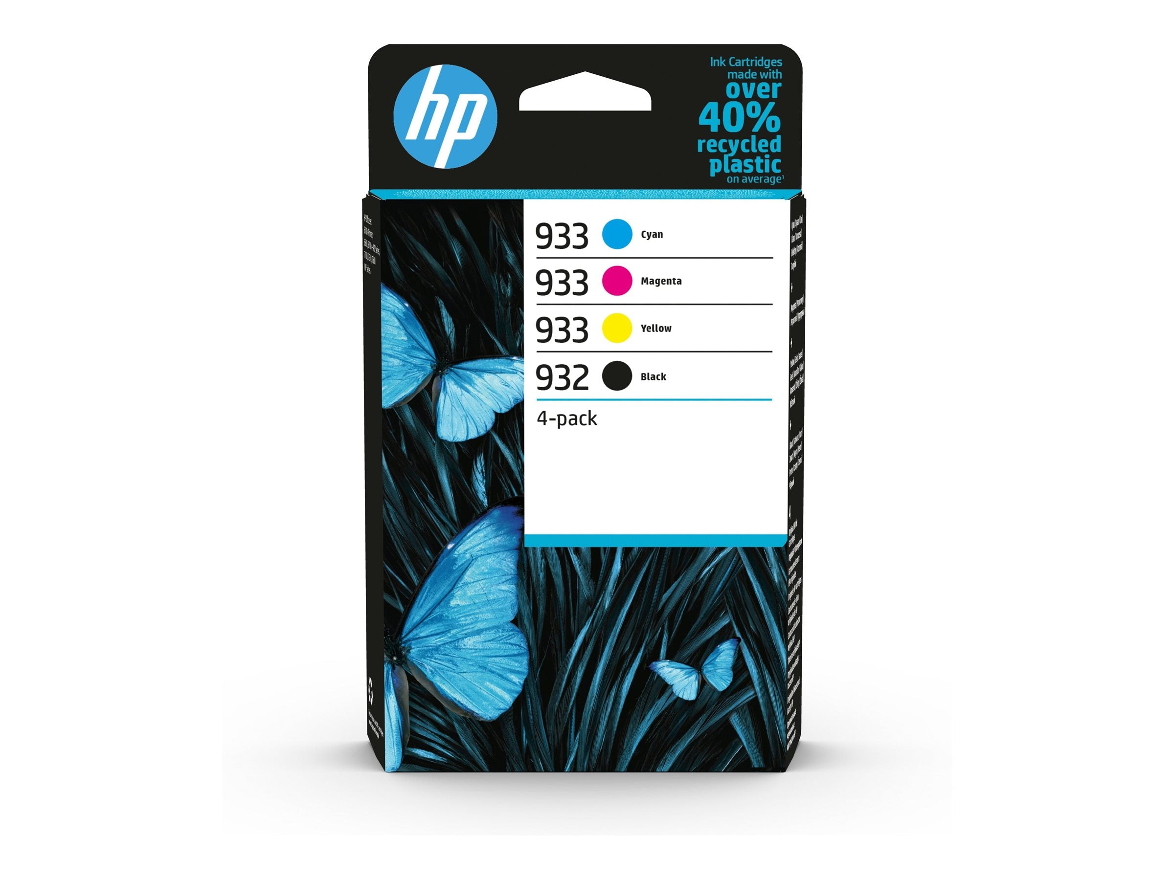 HP 932 Black 933 CMY Original Ink Cartridge 4-Pack Vorderansicht