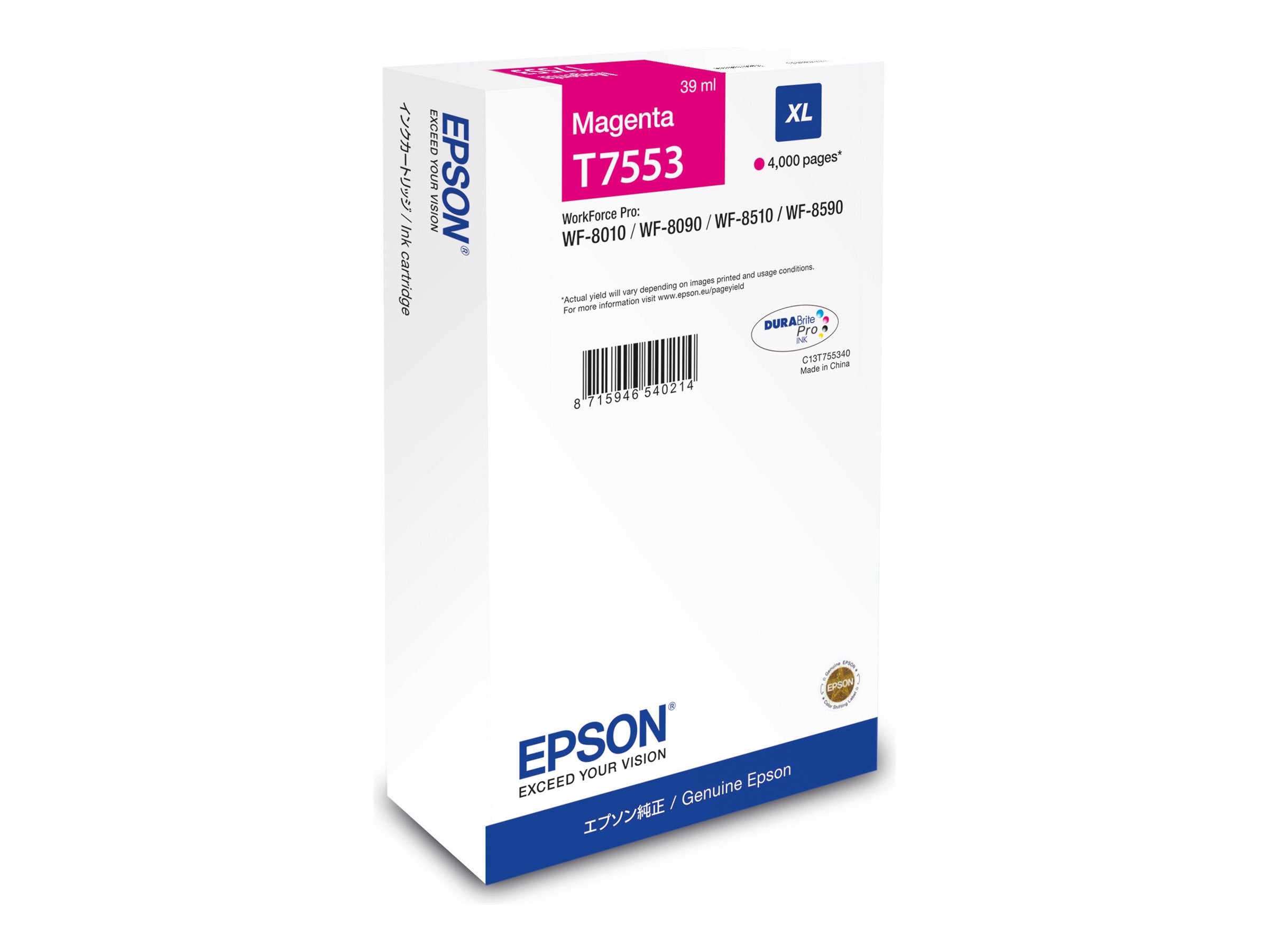 EPSON 4LB WF-8xxx Series Ink Cartridge XL Ma - Vorderansicht