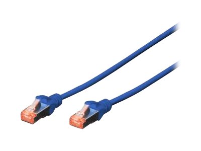 DIGITUS CAT 6 S-FTP Patchkabel Cu LSZH AWG 27/7 Länge 10 m Farbe Blau - Vorderansicht