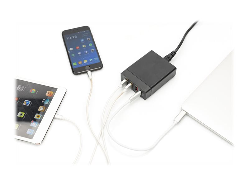 DIGITUS 4-Port USB-Ladeadapter 72W Verpackung