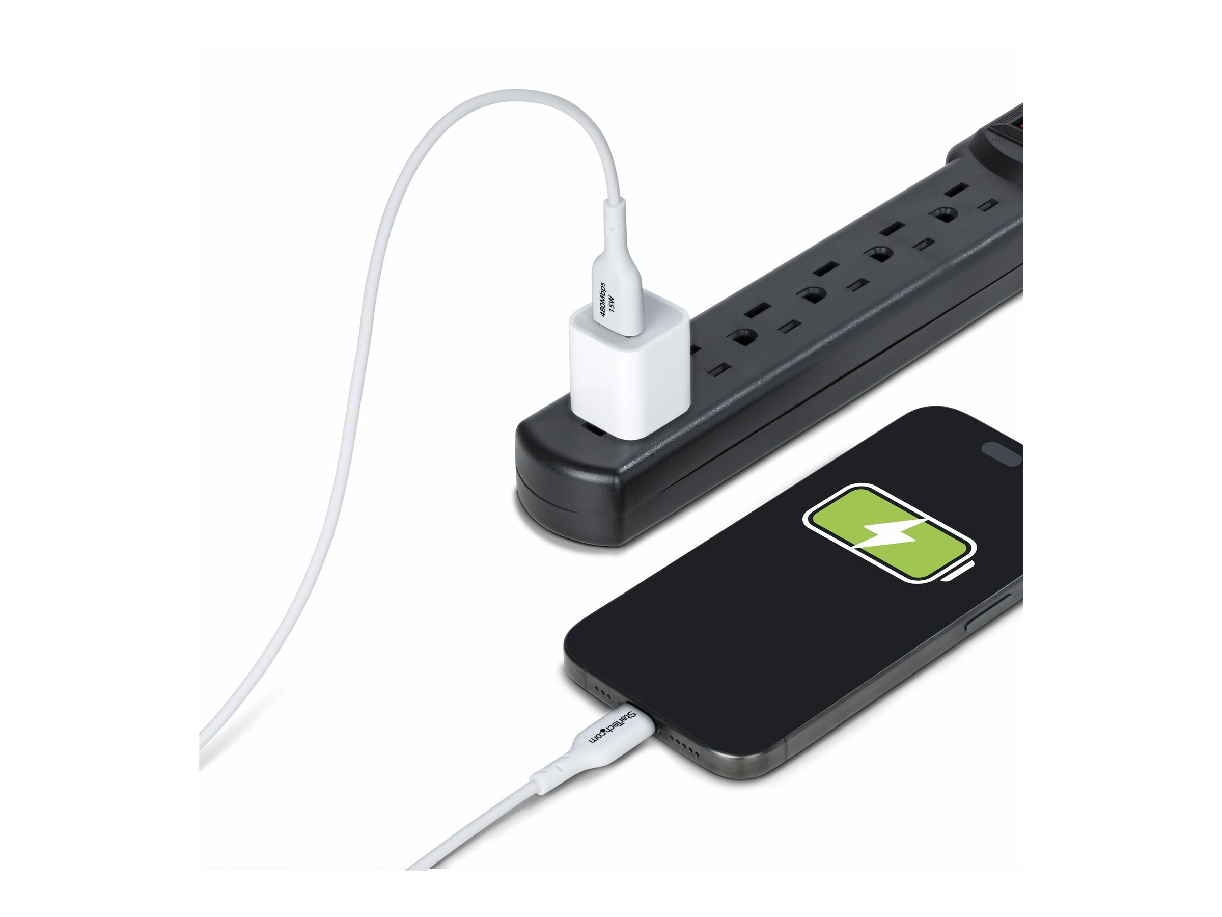 STARTECH.COM 2m USB-A auf USB-C Ladekabel USB-A auf Typ-C Ladekabel 3A Schnellladekabel USB 2.0 Datenubertragung M/M Weiss
