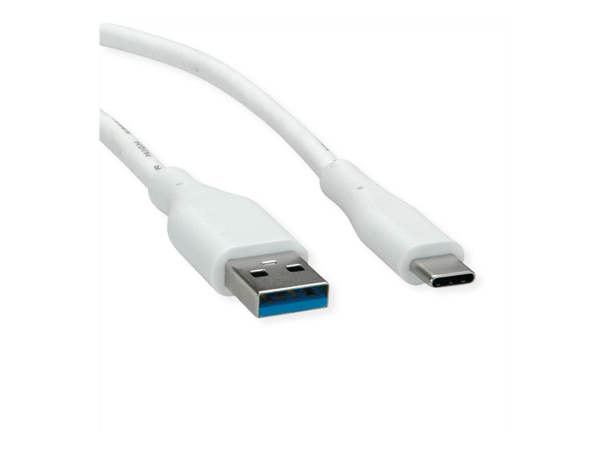 VALUE USB 3.2 Gen 1 Kabel Typ-A-C ST/ST weiss 2m Vorderansicht