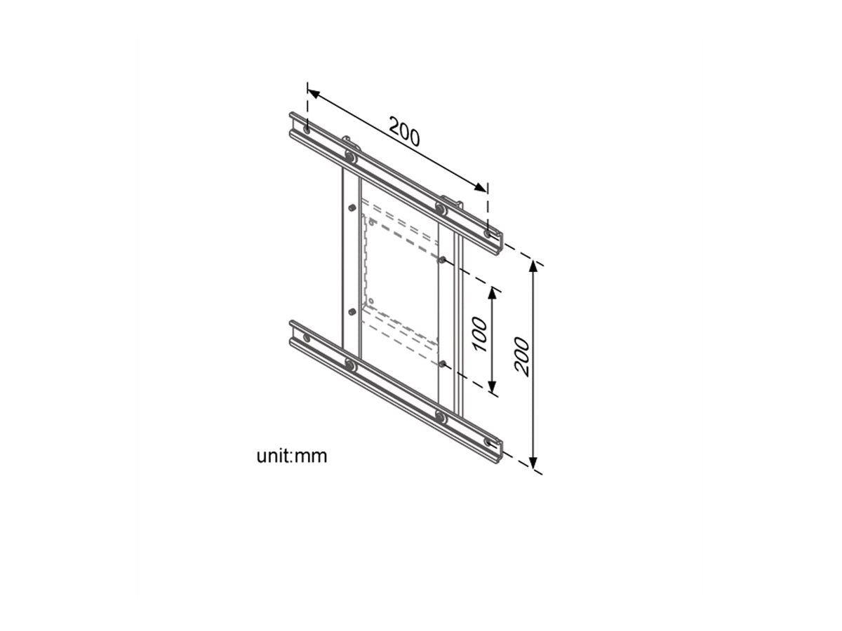 ROLINE VESA-Adapter 100x100 - 200x200 variabel Montageanleitung