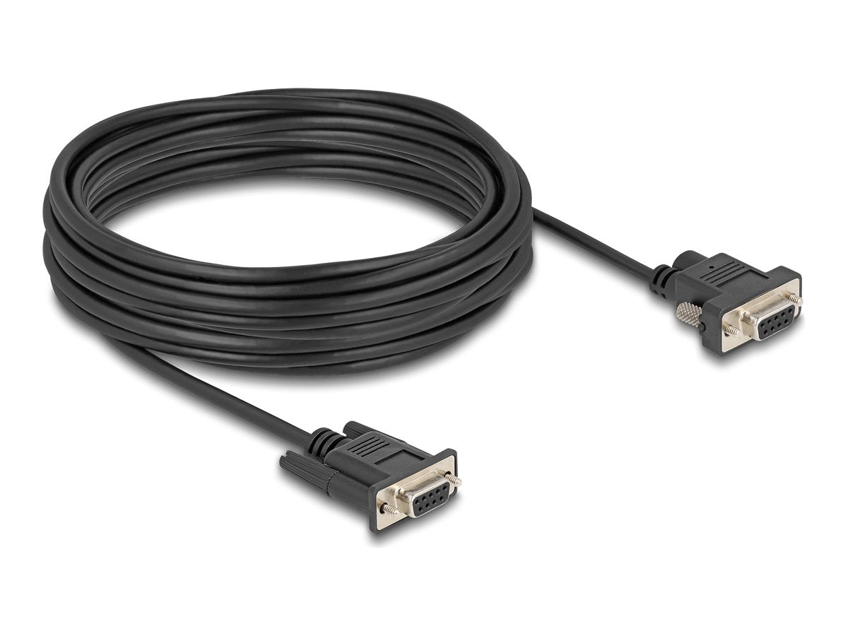 DELOCK Seriell Kabel RS-232 D-Sub9 Buchse zu D-Sub9 Buchse 10m - Vorderansicht