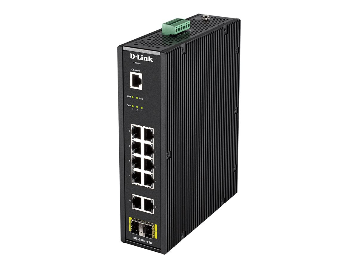 D-LINK DIS-200G-12S Industrial Smart Managed Switch Vorderansicht