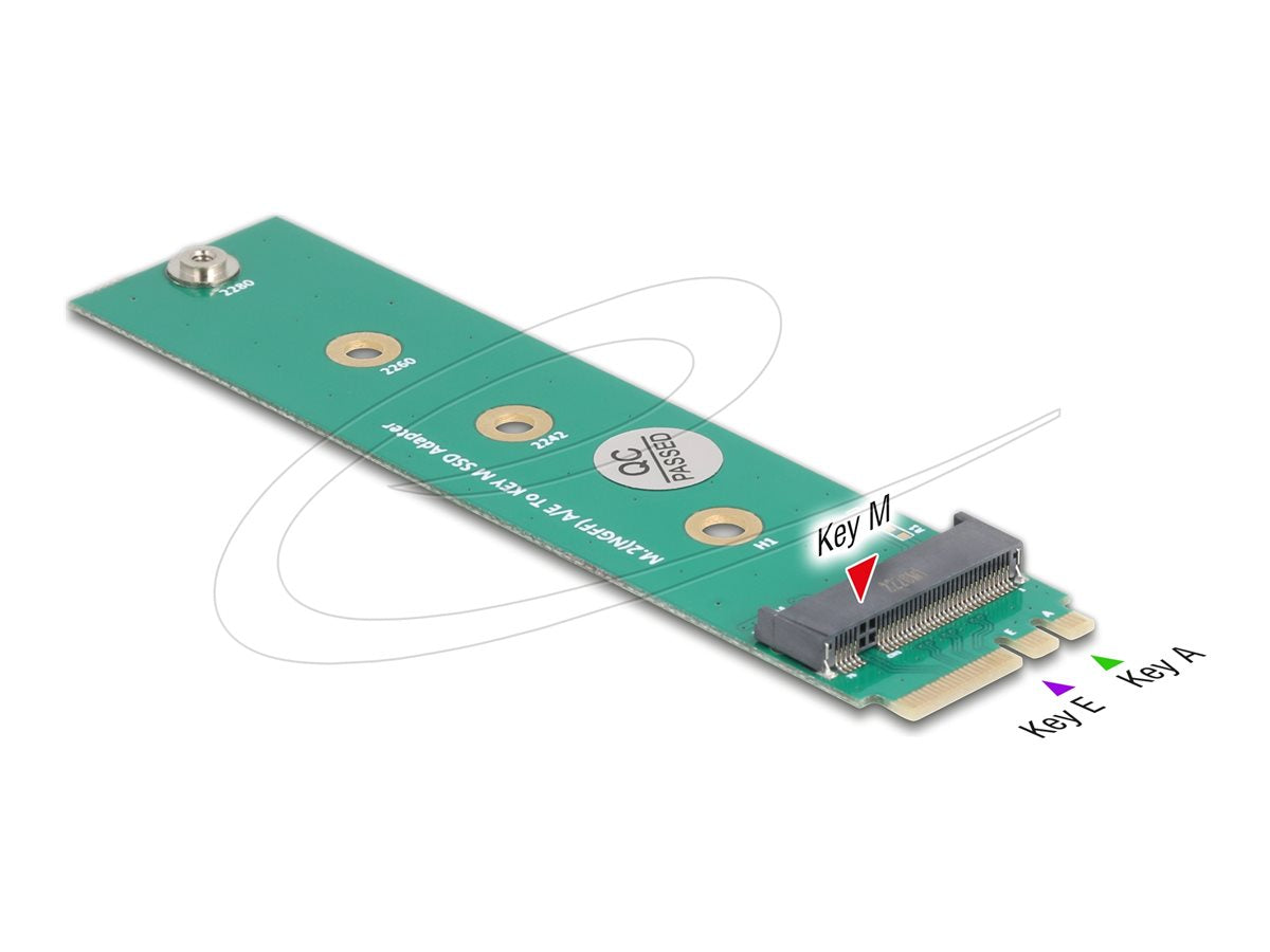 DELOCK Adapter M.2 Key A+E Stecker zu M.2 Key M Slot - Vorderansicht