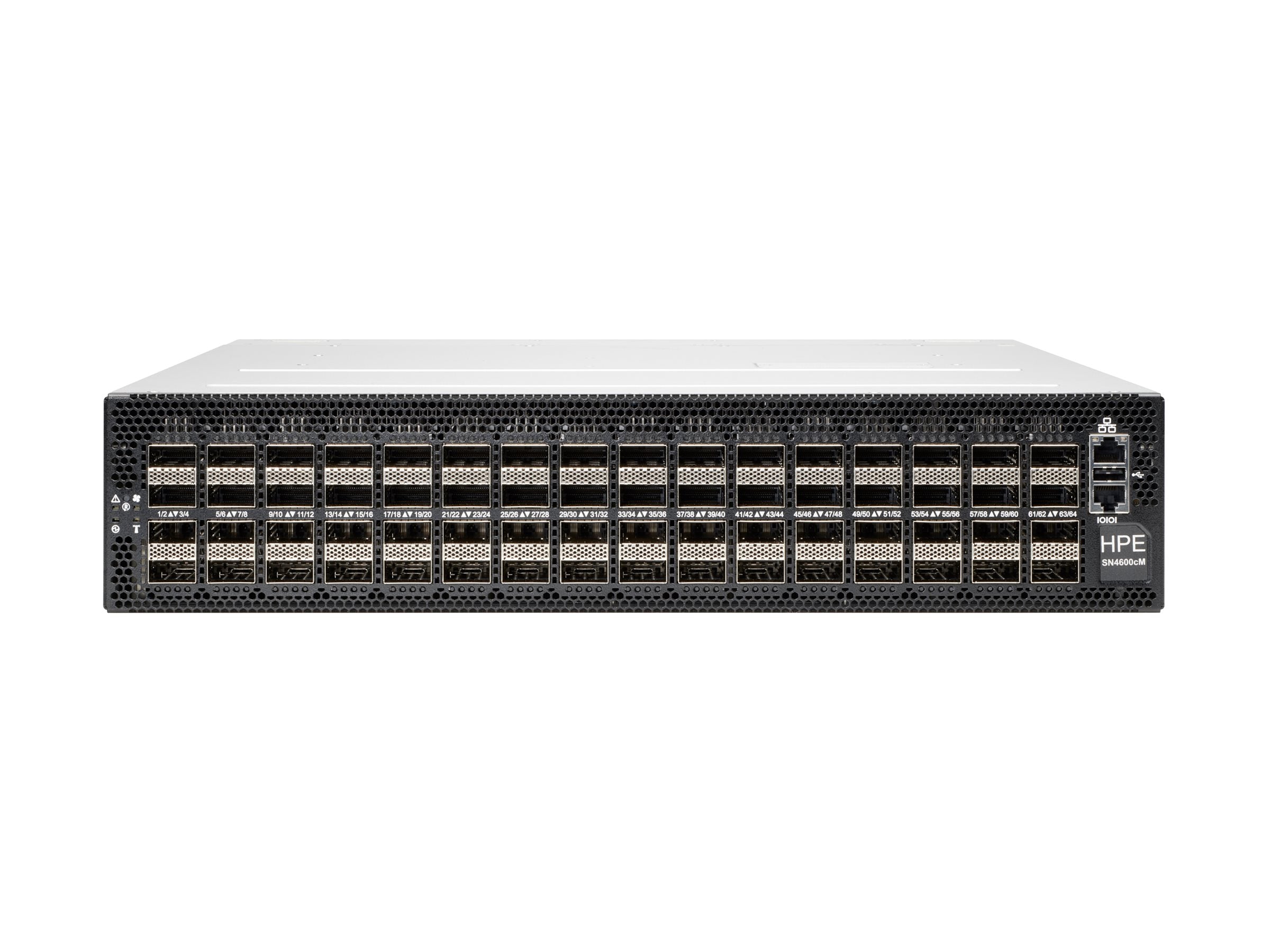 HPE 100GbE 64QSFP28 Power to Connector Airflow Switch SN4600cM with NVIDIA Cumulus