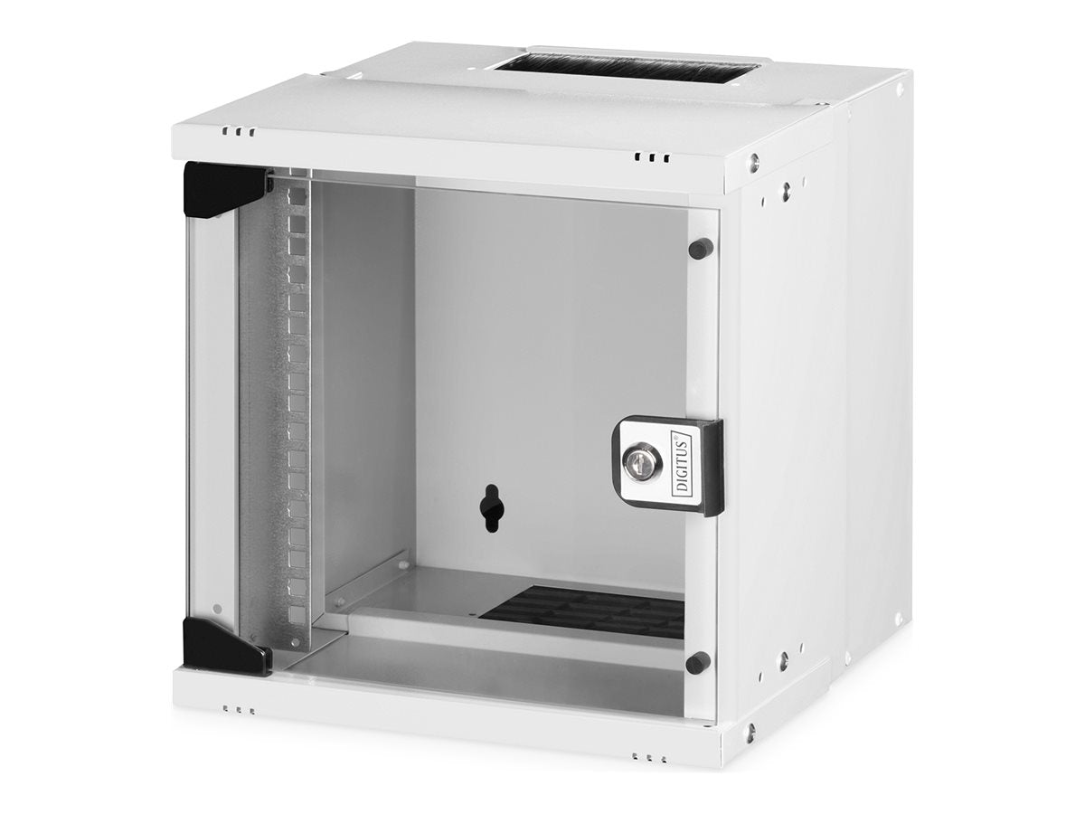 DIGITUS 25,4cm 10 Zoll 6U Wandmontage-Schrank Vorderansicht