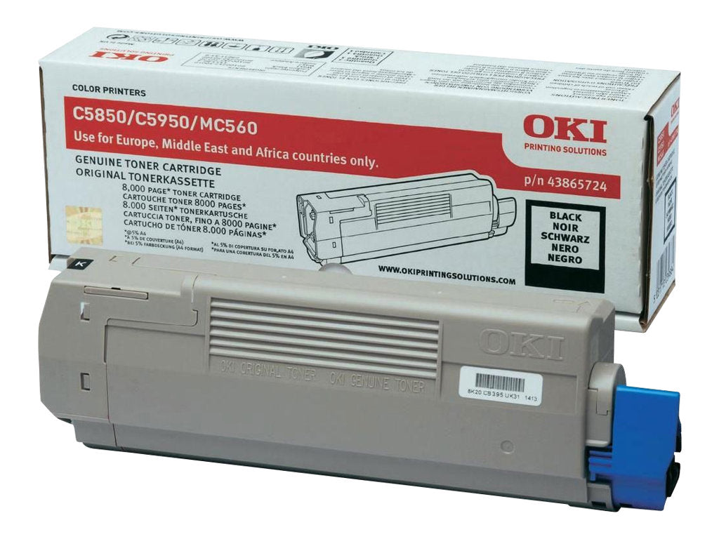 OKI C5850, C5950 Toner schwarz Standardkapazität Vorderansicht