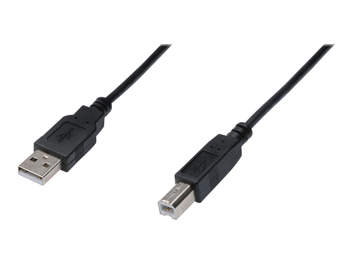 DIGITUS USB Anschlusskabel Typ A - B 1,8m Vorderansicht