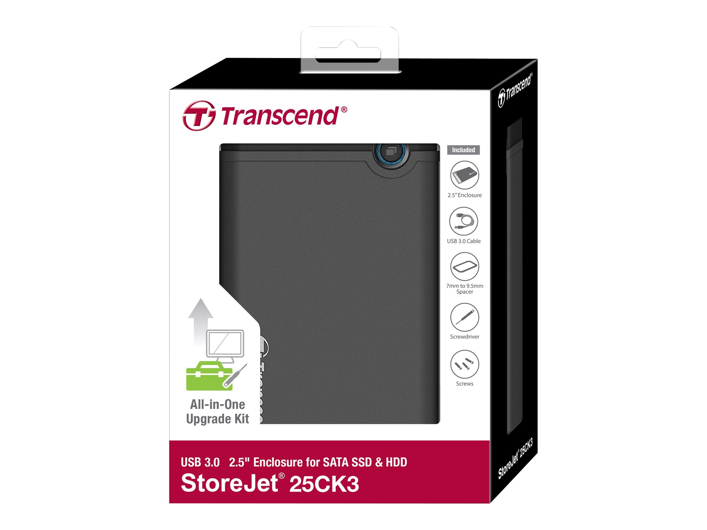 TRANSCEND StoreJet 25CK3 externes Speichergehäuse Verpackung