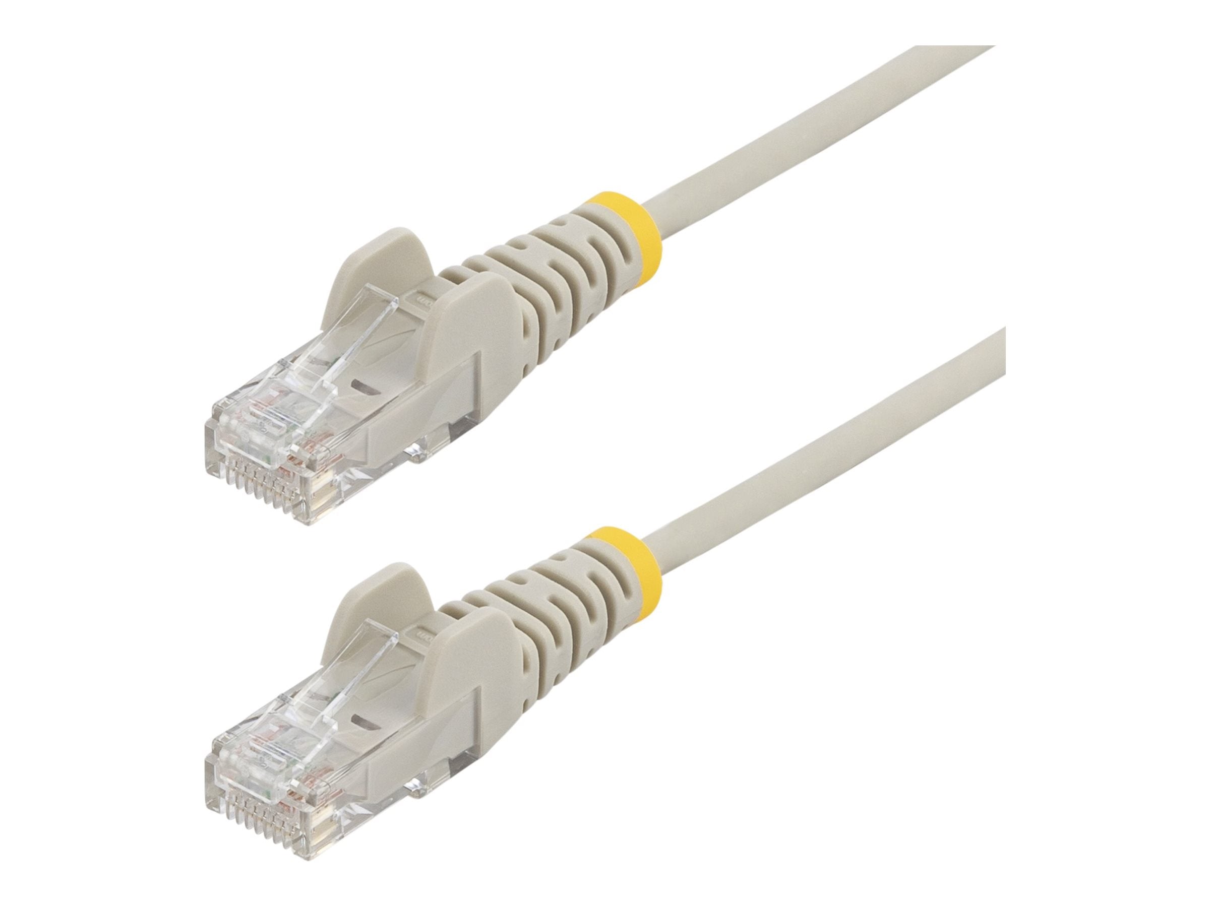 STARTECH.COM 25cm Graues Slim CAT6-Netzwerkkabel 100W PoE Snagless RJ45 LSZH 28AWG Reines Kupfer Patchkabel-Ethernet Kabel