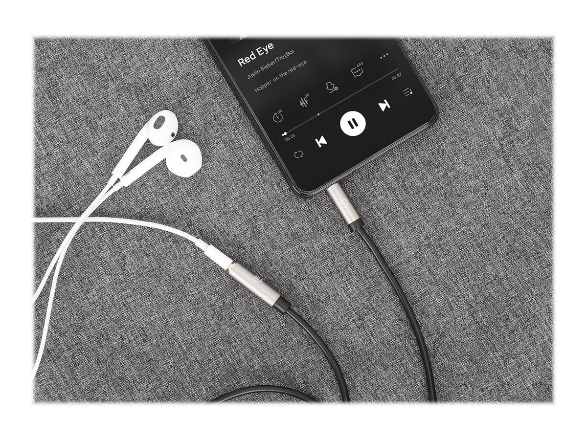MANHATTAN Audio-Verlängerungskabel Aux 3,5mm Klinke Stecker auf Buchse 3m - Verpackung