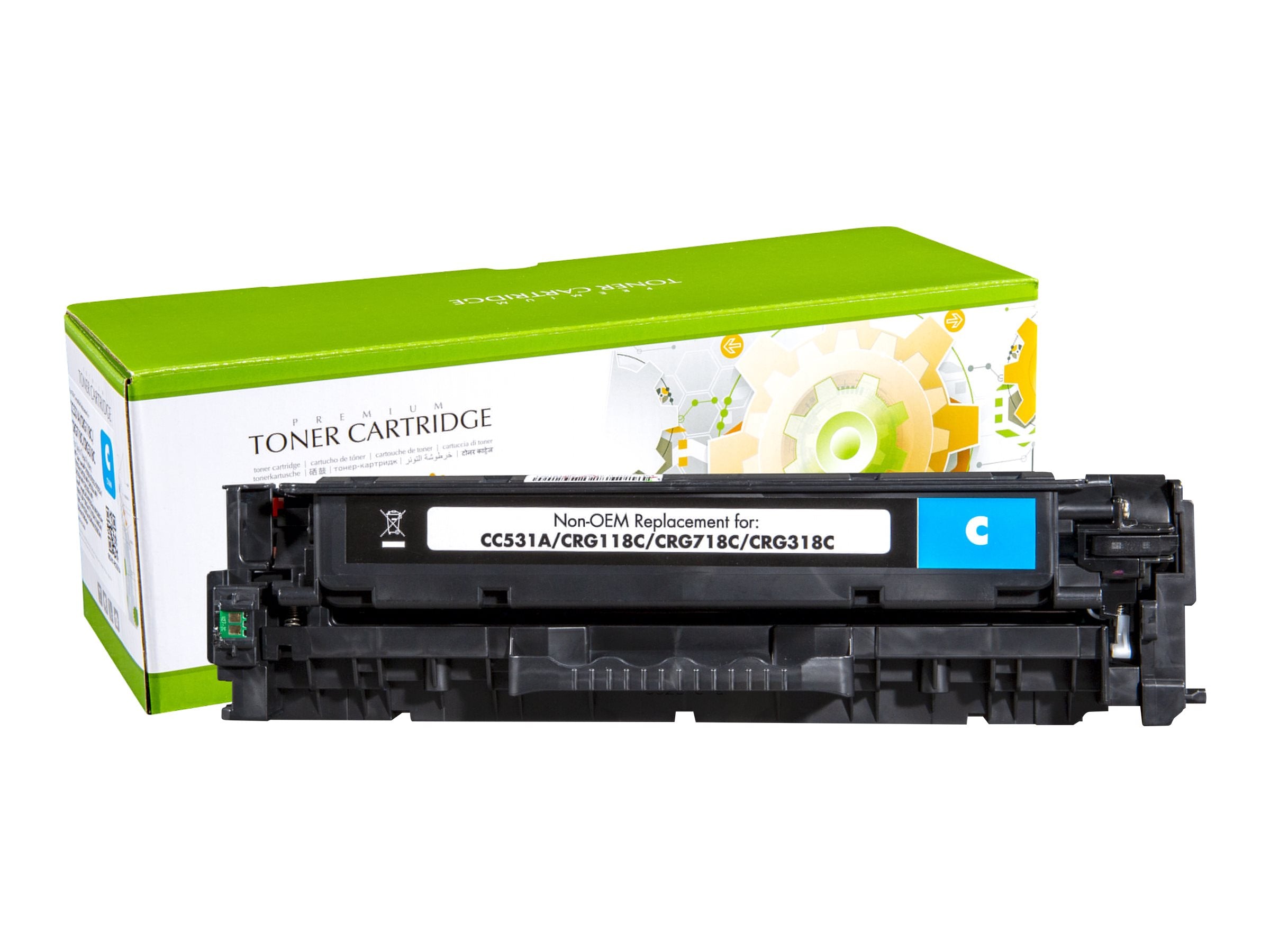 STATIC Tonerpatrone HP CC531A/Canon 2661B002 Vorderansicht