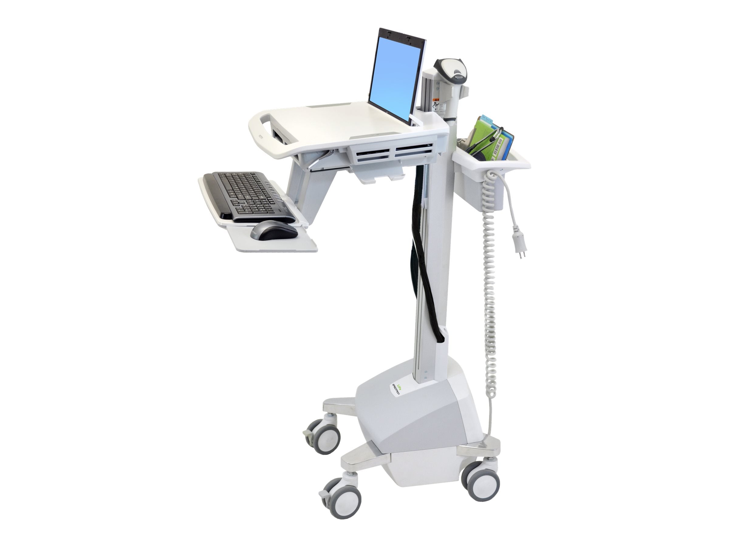 Detailansicht der Tastaturablage des ERGOTRON StyleView EMR-Laptopwagens