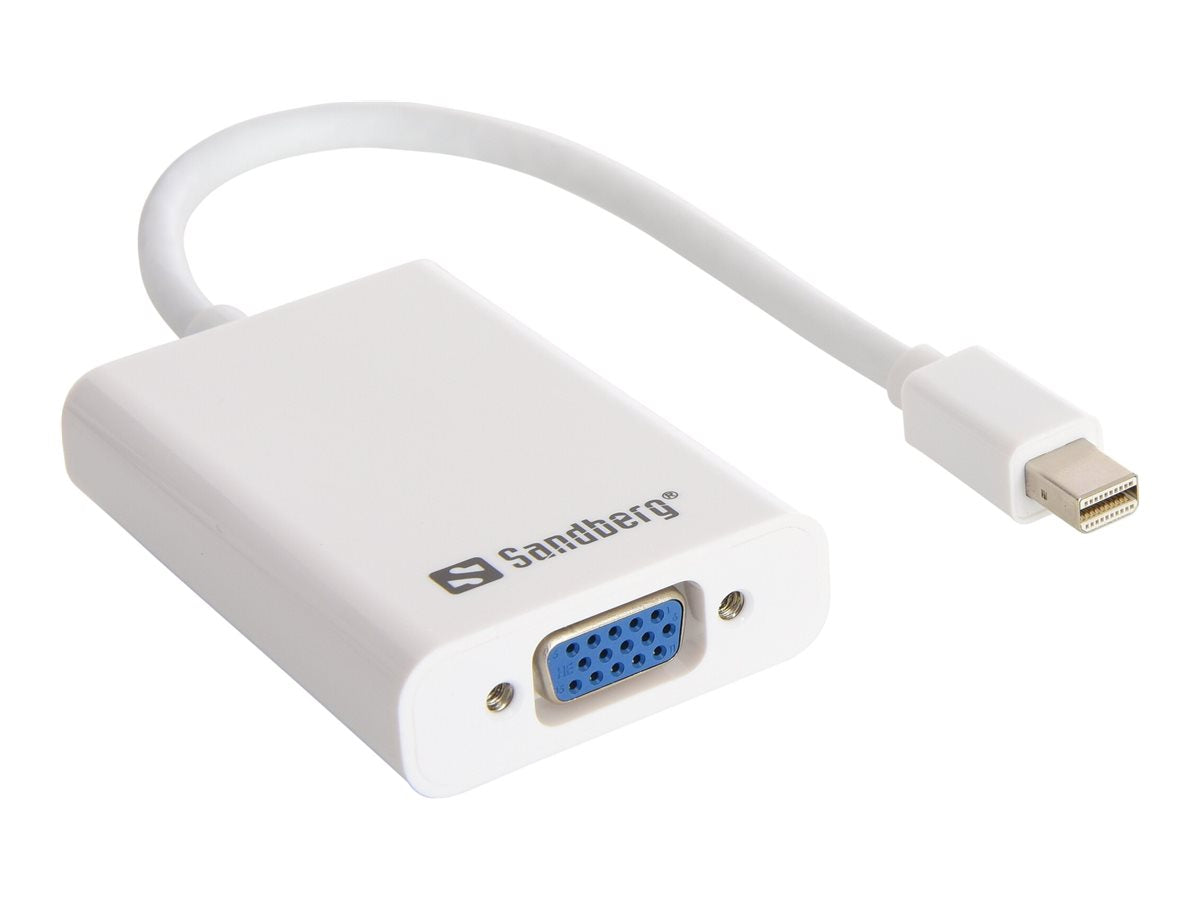 SANDBERG Adapter MiniDP>VGA+Audio weiss Verpackung