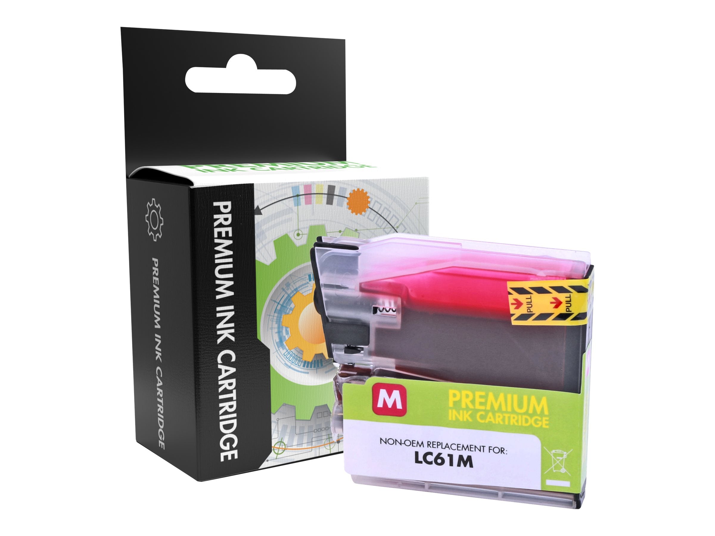STATIC Ink cartridge Brother LC-61M Tintenpatrone Vorderansicht