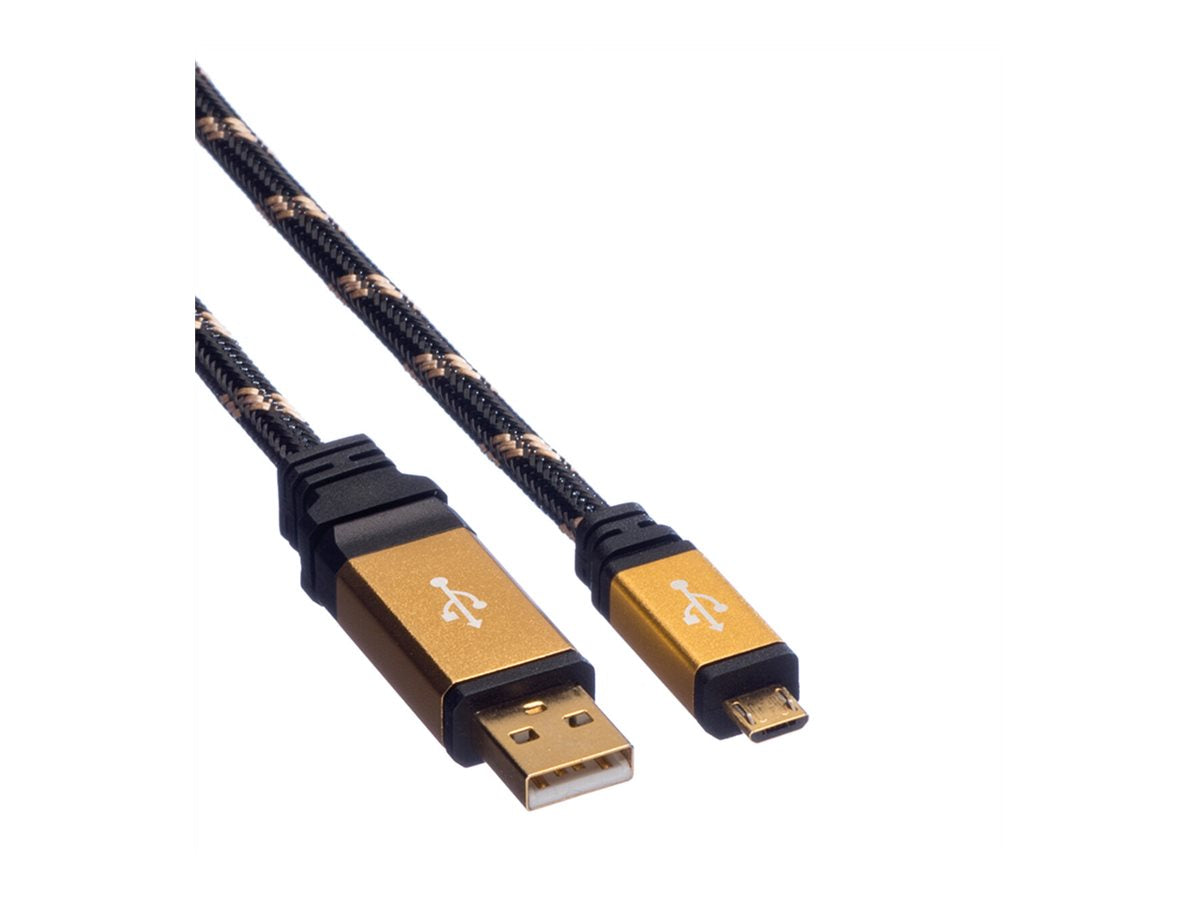 SECOMP ROLINE GOLD USB2.0 Kb A-MicroB ST/ST 0 8 Vorderansicht