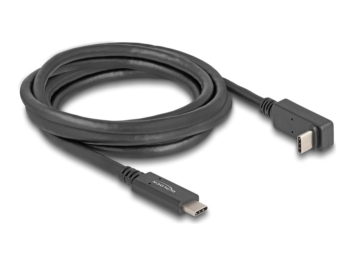 DELOCK USB 5 Gbps Kabel USB Type-C Stecker zu USB Type-C Stecker gewinkelt oben / unten 2m - Vorderansicht