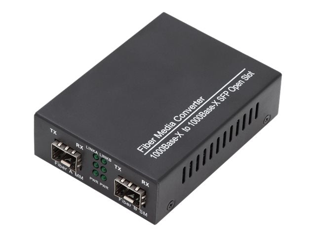 DIGITUS Gigabit Multimode zu Singlemode Medien Konverter SFP zu SFP - Vorderansicht