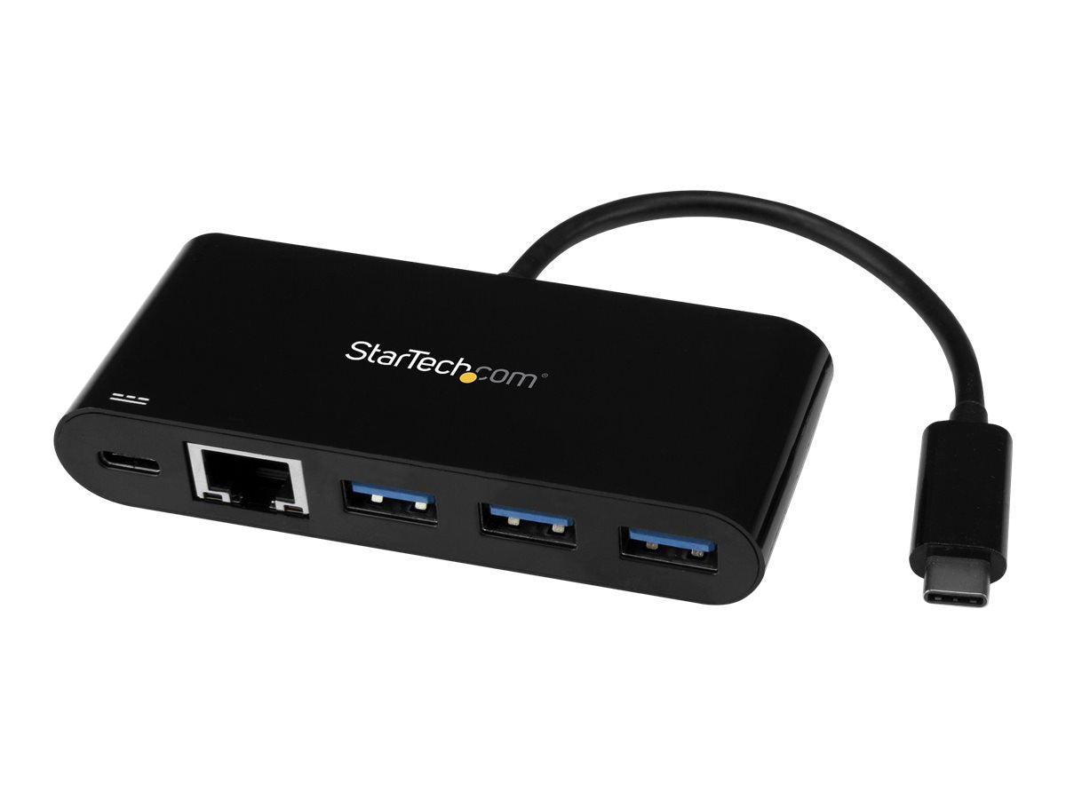 Detailansicht des STARTECH.COM 3 Port USB 3.0 Hub mit Gigabit Ethernet und Stromversorgung