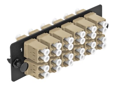 DELOCK LWL Adapter Panel LC Duplex OM1 OM2 12 Port Vorderansicht