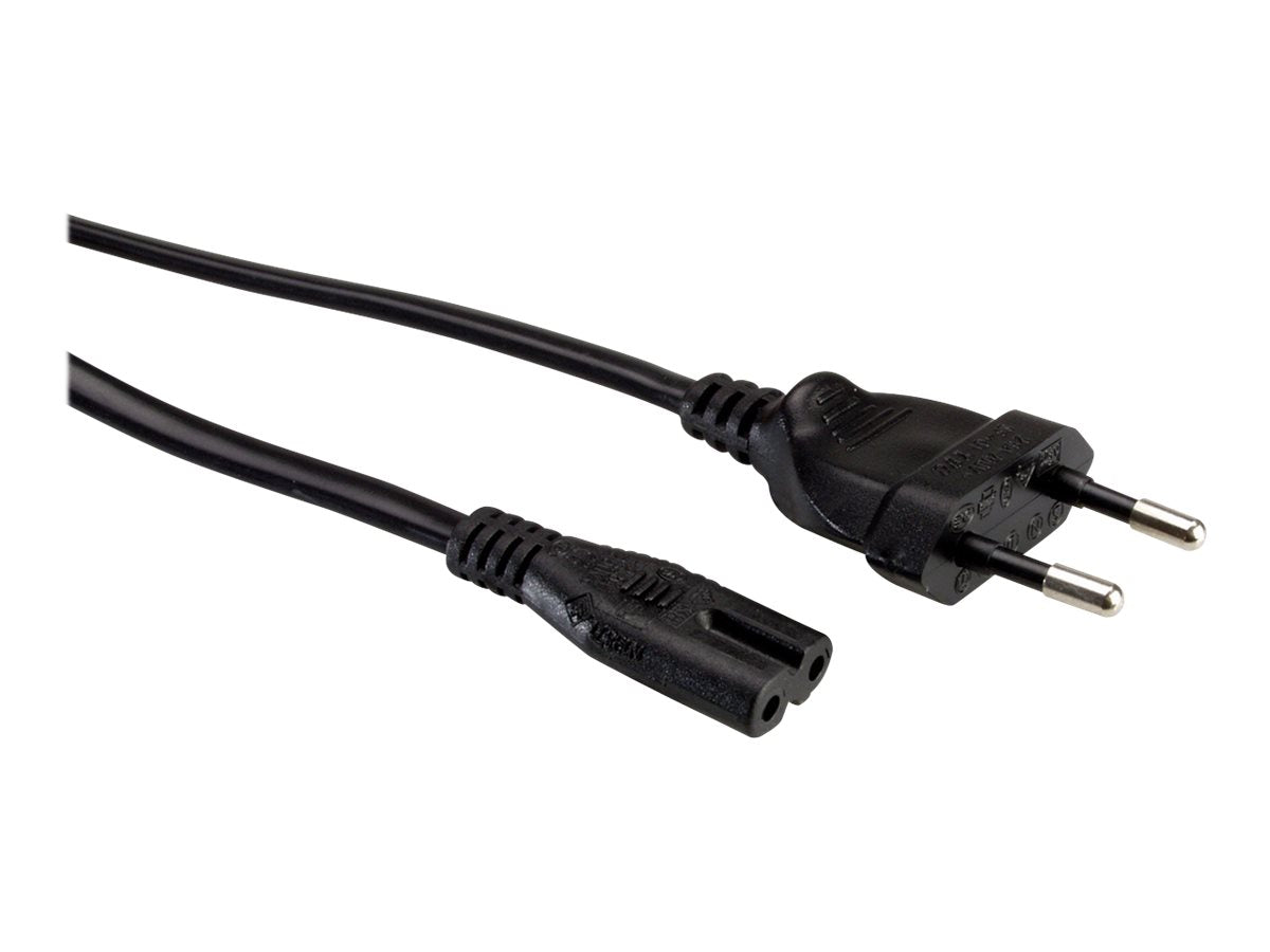 VALUE Netzkabel Euro-Flachstecker auf C7 2polig schwarz 1m - Verpackung